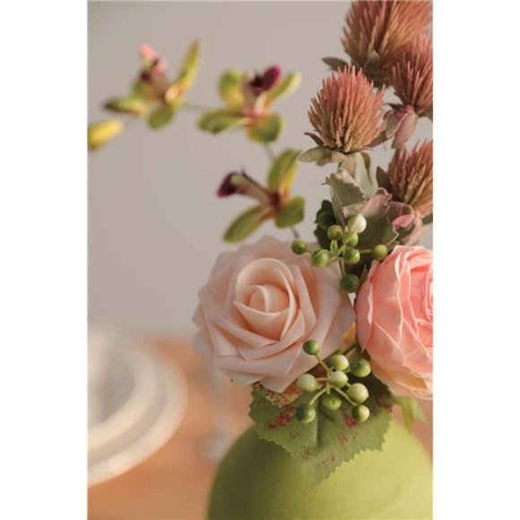 Artificial Flowers Combo Box Set Gradient Color Flower Leaf w/ Stems DIY Wedding - Picture 3 of 6